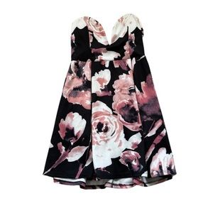 Forever 21 Strapless Floral Dress Size Medium